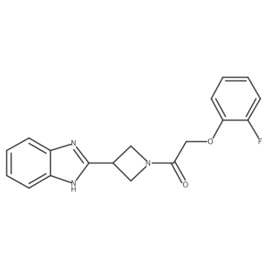 1-(3-(1H-benzo[d]imidazol-2-yl)azetidin-1-yl)-2-(2-fluorophenoxy)ethanone Structure