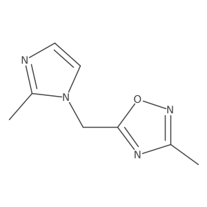3-Methyl-5-((2-methyl-1h-imidazol-1-yl)methyl)-1,2,4-oxadiazole结构式
