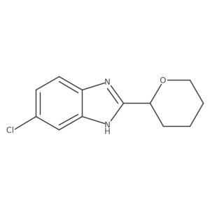 6-chloro-2-(oxan-2-yl)-1H-1,3-benzodiazole结构式