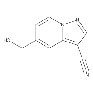 5-(Hydroxymethyl)pyrazolo[1,5-a]pyridine-3-carbonitrile结构式