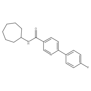 N-cycloheptyl-6-(4-fluorophenyl)nicotinamide结构式