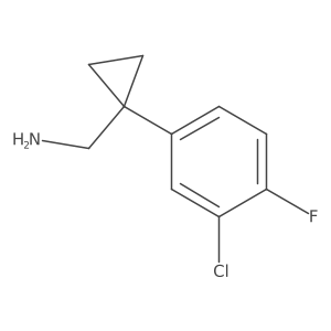 1-(3-Chloro-4-fluorophenyl)cyclopropanemethanamine Structure