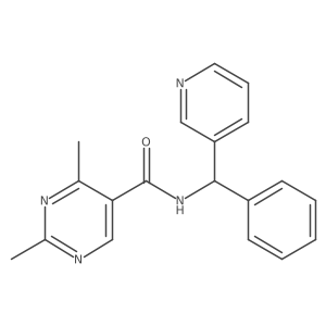 2,4-Dimethyl-N-(phenyl(pyridin-3-yl)methyl)pyrimidine-5-carboxamide Structure