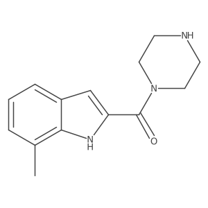 (7-methyl-1H-indol-2-yl)-piperazin-1-ylmethanone结构式