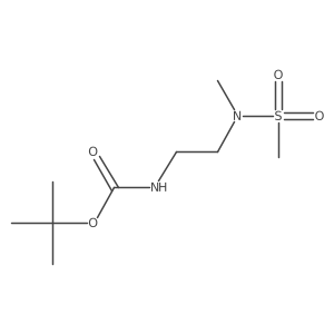 tert-butyl N-[2-[methyl(methylsulfonyl)amino]ethyl]carbamate结构式