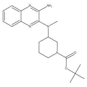 tert-Butyl 3-((3-aminoquinoxalin-2-yl)(methyl)amino)piperidine-1-carboxylate结构式