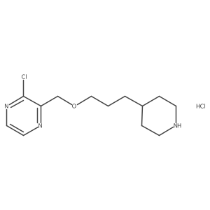 2-Chloro-3-((3-(piperidin-4-yl)propoxy)methyl)pyrazine hydrochloride Structure