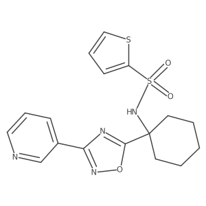 N-(1-(3-(pyridin-3-yl)-1,2,4-oxadiazol-5-yl)cyclohexyl)thiophene-2-sulfonamide Structure