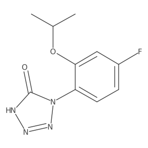 1-(4-fluoro-2-isopropoxyphenyl)-1H-tetrazol-5(4H)-one结构式