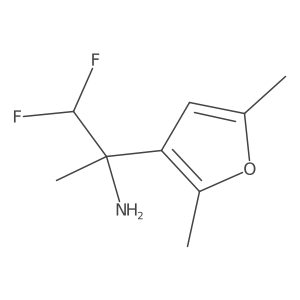 2-(2,5-Dimethylfuran-3-yl)-1,1-difluoropropan-2-amine结构式