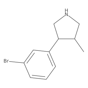 3-(3-Bromophenyl)-4-methylpyrrolidine结构式