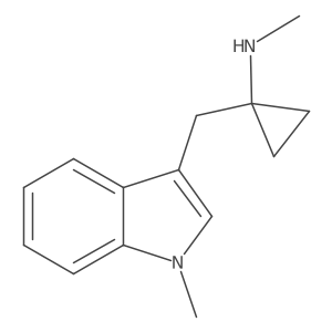 N-methyl-1-[(1-methyl-1H-indol-3-yl)methyl]cyclopropan-1-amine结构式