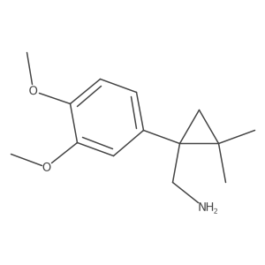 [1-(3,4-Dimethoxyphenyl)-2,2-dimethylcyclopropyl]methanamine结构式