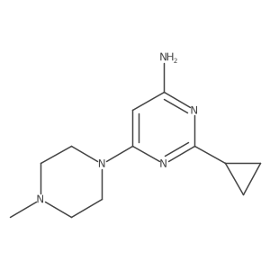 2-Cyclopropyl-6-(4-methylpiperazin-1-yl)pyrimidin-4-amine Structure