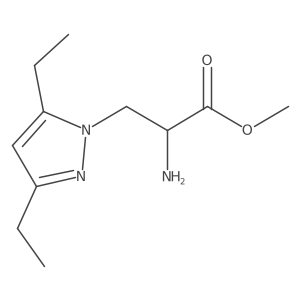 methyl 2-amino-3-(3,5-diethyl-1H-pyrazol-1-yl)propanoate结构式