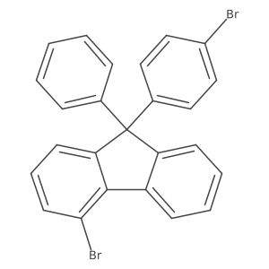4-Bromo-9-(4-bromophenyl)-9-phenyl-9H-fluorene结构式