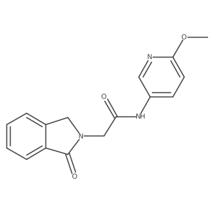 N-(6-methoxypyridin-3-yl)-2-(1-oxo-1,3-dihydro-2H-isoindol-2-yl)acetamide结构式