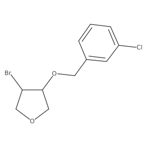 3-Bromo-4-[(3-chlorophenyl)methoxy]oxolane结构式