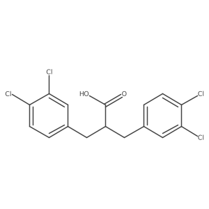a-(3,4-Dichlorobenzyl)-3,4-dichlorobenzenepropanoic acid结构式