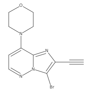 3-Bromo-2-ethynyl-8-(4-morpholinyl)imidazo[1,2-b]pyridazine Structure