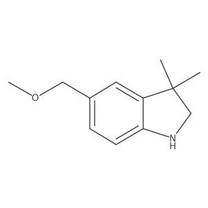 5-(Methoxymethyl)-3,3-dimethyl-2,3-dihydro-1H-indole结构式