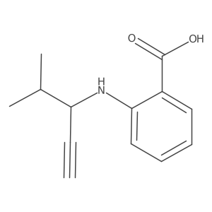 2-[(4-Methylpent-1-yn-3-yl)amino]benzoic acid结构式