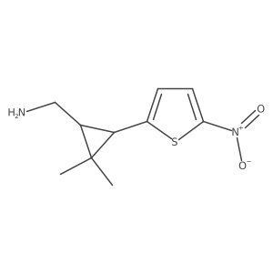 [2,2-Dimethyl-3-(5-nitrothiophen-2-yl)cyclopropyl]methanamine结构式