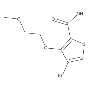 4-Bromo-3-(2-methoxyethoxy)thiophene-2-carboxylic acid Structure