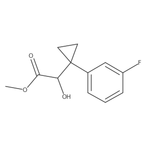 Methyl 2-[1-(3-fluorophenyl)cyclopropyl]-2-hydroxyacetate结构式