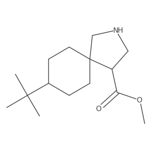Methyl 8-tert-butyl-2-azaspiro[4.5]decane-4-carboxylate结构式