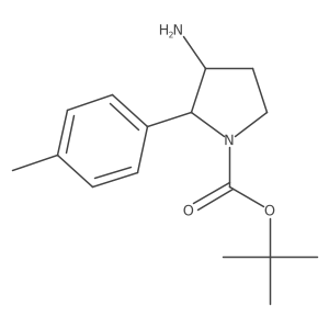 tert-Butyl 3-amino-2-(4-methylphenyl)pyrrolidine-1-carboxylate Structure