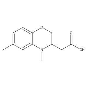 2-(4,6-dimethyl-3,4-dihydro-2H-benzo[b][1,4]oxazin-3-yl)acetic acid Structure