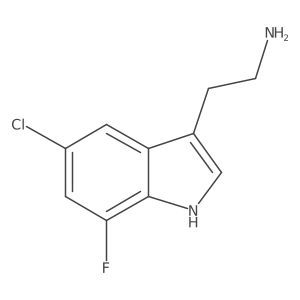 2-(5-chloro-7-fluoro-1H-indol-3-yl)ethan-1-amine结构式