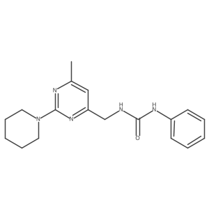 1-((6-Methyl-2-(piperidin-1-yl)pyrimidin-4-yl)methyl)-3-phenylurea Structure