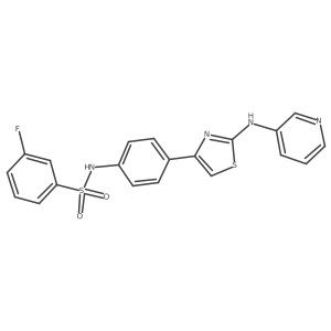 3-fluoro-N-(4-(2-(pyridin-3-ylamino)thiazol-4-yl)phenyl)benzenesulfonamide Structure