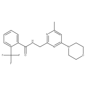 N-((4-methyl-6-morpholinopyrimidin-2-yl)methyl)-2-(trifluoromethyl)benzamide Structure
