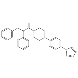 1-(6-(1H-1,2,4-triazol-1-yl)pyridazin-3-yl)-N-benzyl-N-(pyridin-2-yl)piperidine-4-carboxamide Structure