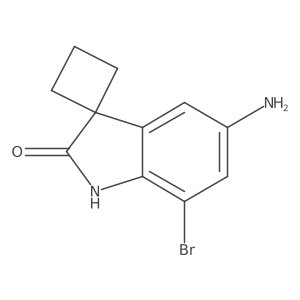 5'-Amino-7'-bromo-spiro[cyclobutane-1,3'-[3h]indol]-2'(1'h)-one结构式