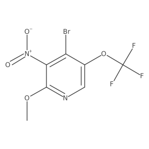 4-Bromo-2-methoxy-3-nitro-5-(trifluoromethoxy)pyridine Structure