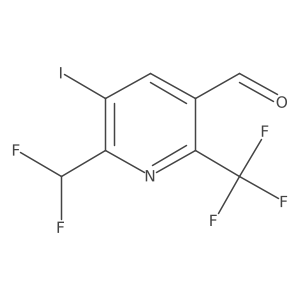 2-(Difluoromethyl)-3-iodo-6-(trifluoromethyl)pyridine-5-carboxaldehyde Structure