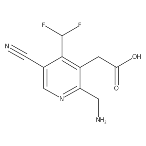 2-(Aminomethyl)-5-cyano-4-(difluoromethyl)pyridine-3-acetic acid Structure