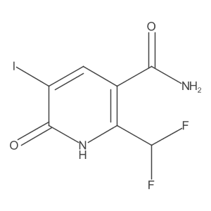 2-(Difluoromethyl)-6-hydroxy-5-iodopyridine-3-carboxamide结构式