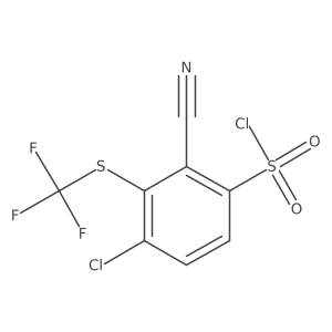 4-Chloro-2-cyano-3-((trifluoromethyl)thio)benzene-1-sulfonyl chloride Structure