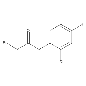 1-Bromo-3-(4-iodo-2-mercaptophenyl)propan-2-one Structure