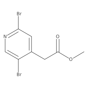 Methyl 2,5-dibromopyridine-4-acetate结构式