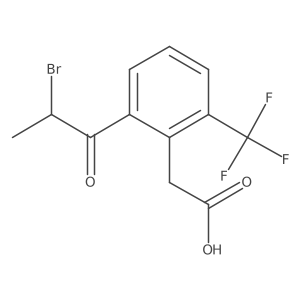 2-(2-Bromopropanoyl)-6-(trifluoromethyl)phenylacetic acid Structure
