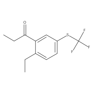 1-(2-Ethyl-5-(trifluoromethylthio)phenyl)propan-1-one Structure