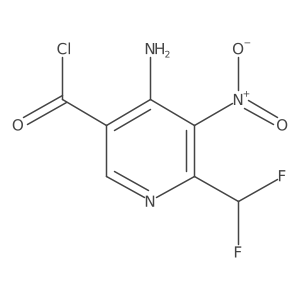 4-Amino-6-(difluoromethyl)-5-nitronicotinoyl chloride结构式