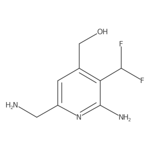 (2-Amino-6-(aminomethyl)-3-(difluoromethyl)pyridin-4-yl)methanol Structure