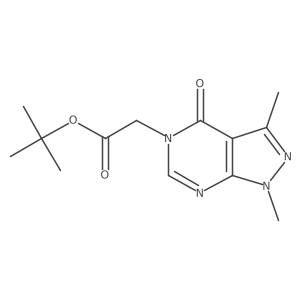 tert-butyl 2-(1,3-dimethyl-4-oxo-pyrazolo[3,4-d]pyrimidin-5-yl)acetate Structure